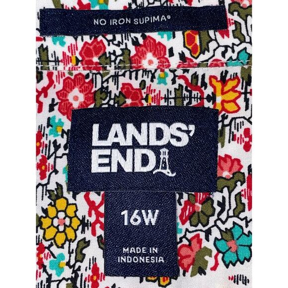 Lands' End Vibrant Blouse - Size 16W - Beautiful Paisley Pattern - Picture 4 of 9